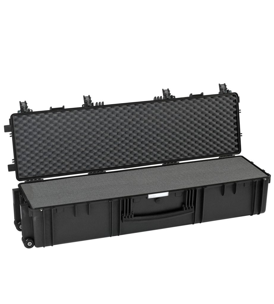 Explorer 13527B black legacy waterproof wheeled foam filled case