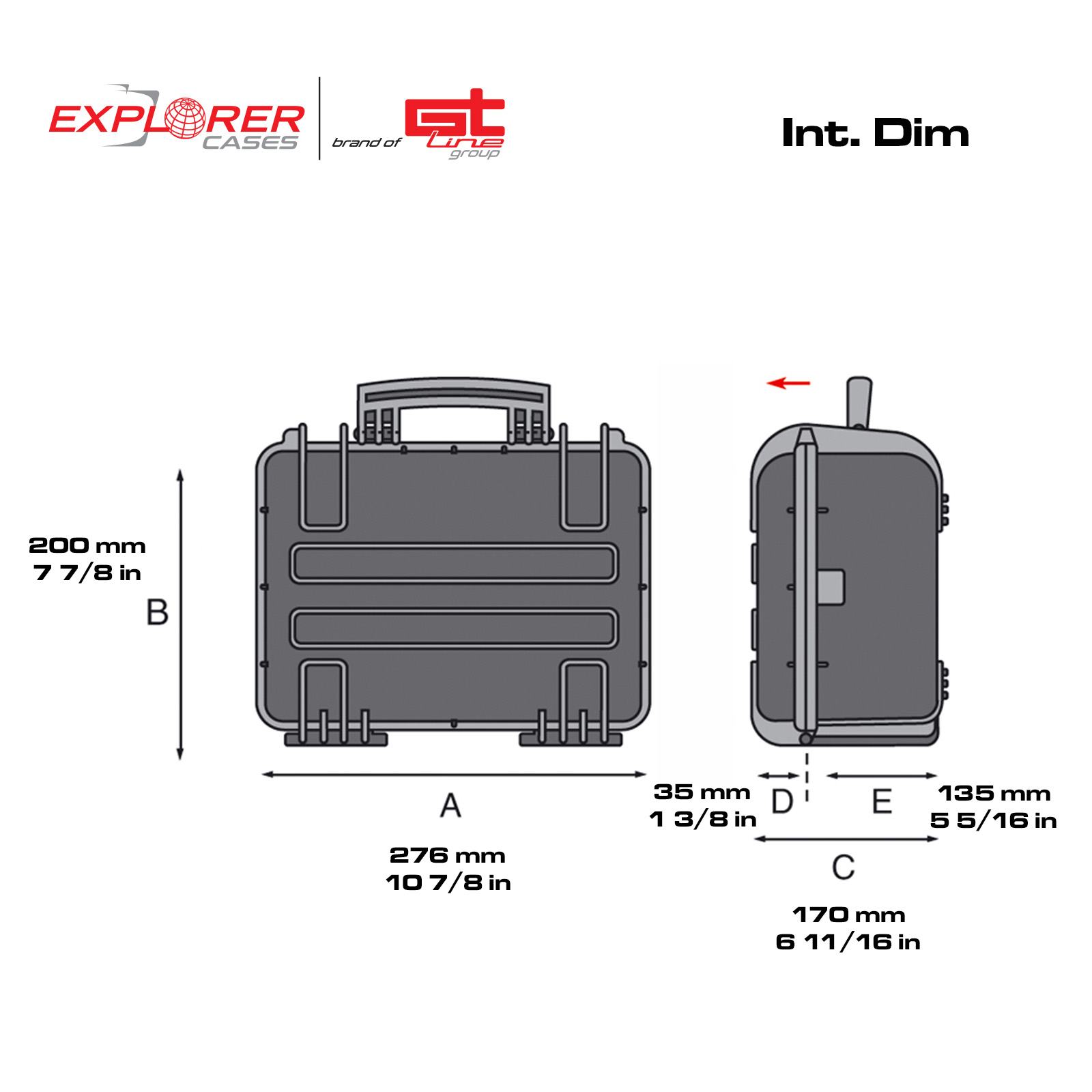 Explorer 2717B black legacy waterproof dimensions