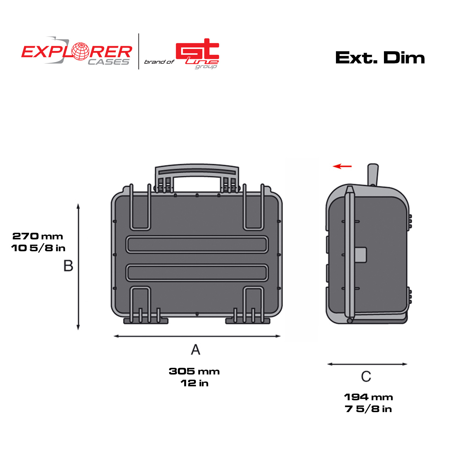 Explorer 2717B black legacy waterproof dimensions