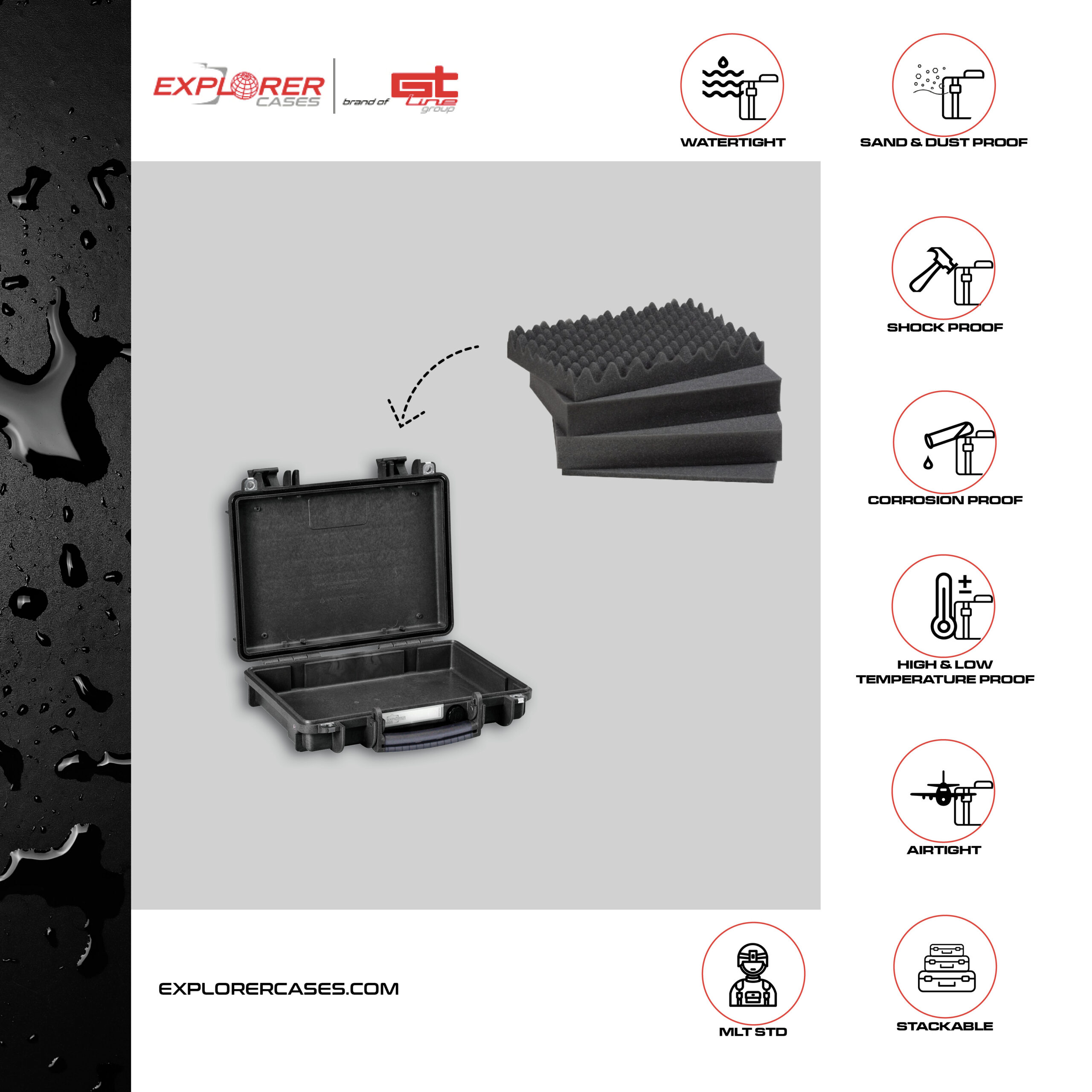 Explorer 3005B black legacy waterproof case