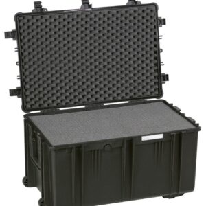 Explorer 7641B black legacy waterproof wheeled foam filled case