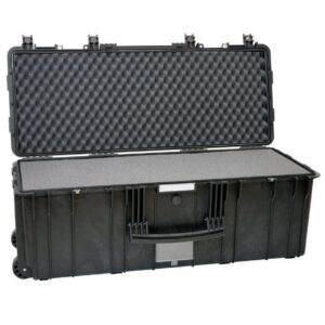 Explorer 9433B black legacy waterproof wheeled foam filled case