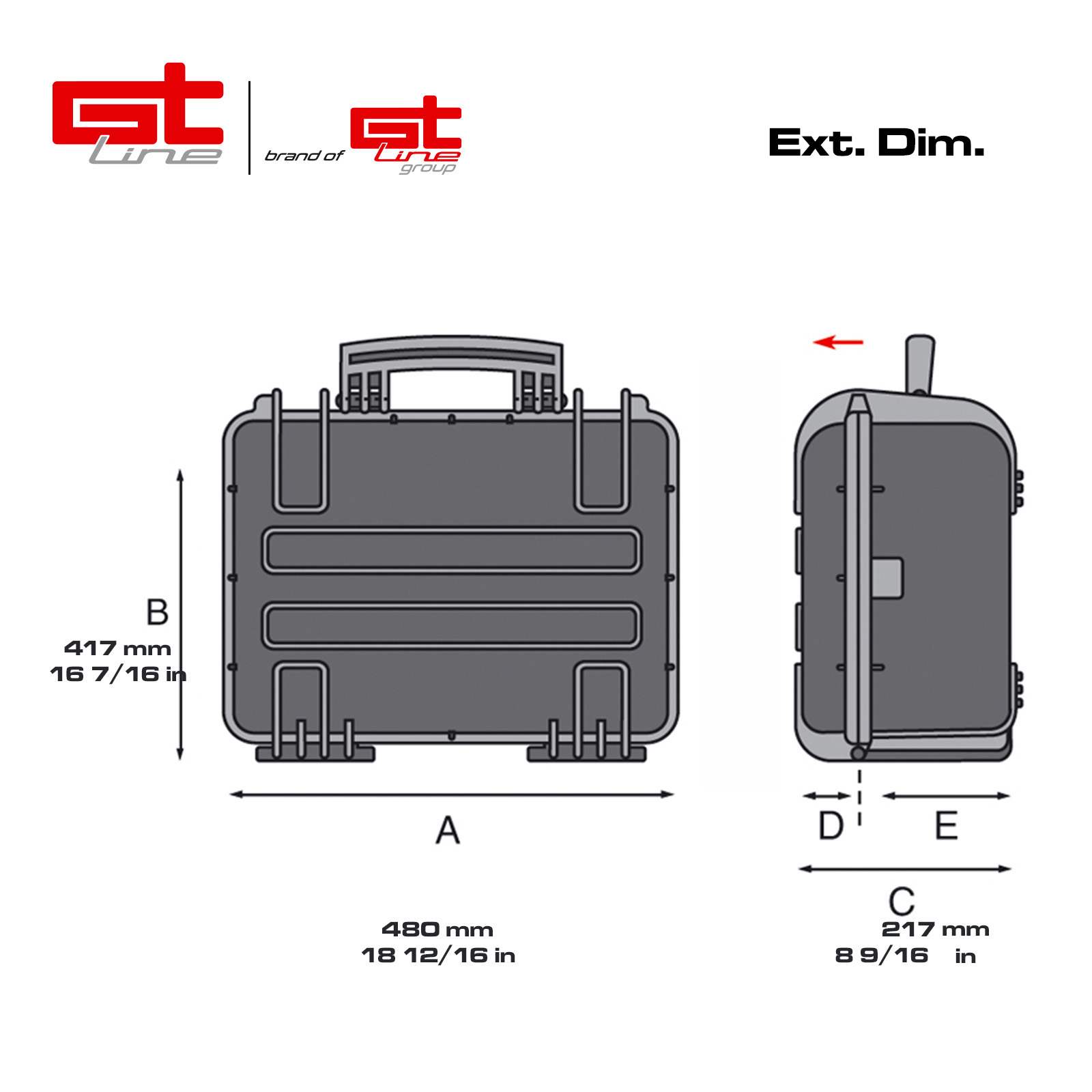 GT 44-19 PTS professional water-resistant tool case