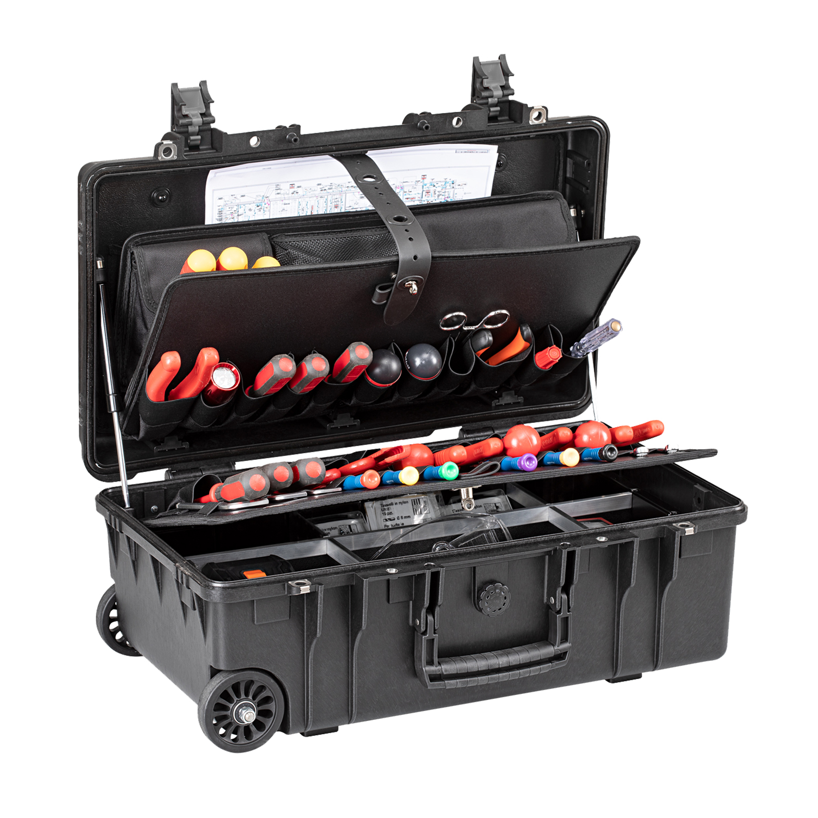 GT 52-21 PTS professional water-resistant wheeled tool case
