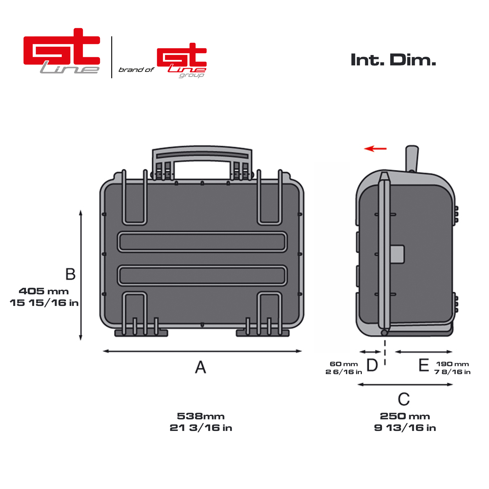 GT 53-26 PEL professional water-resistant wheeled tool case