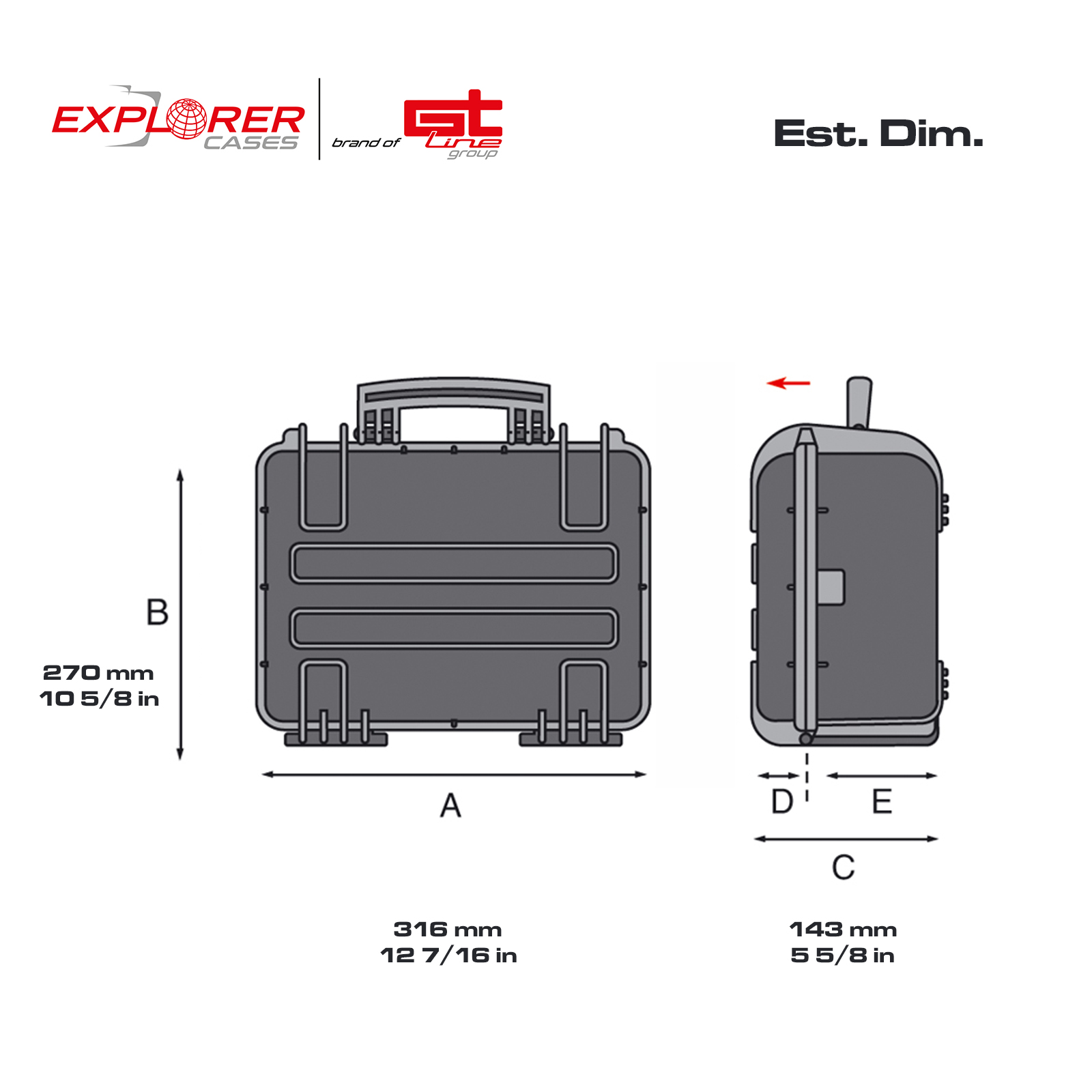 Explorer 2712HL case dimensions