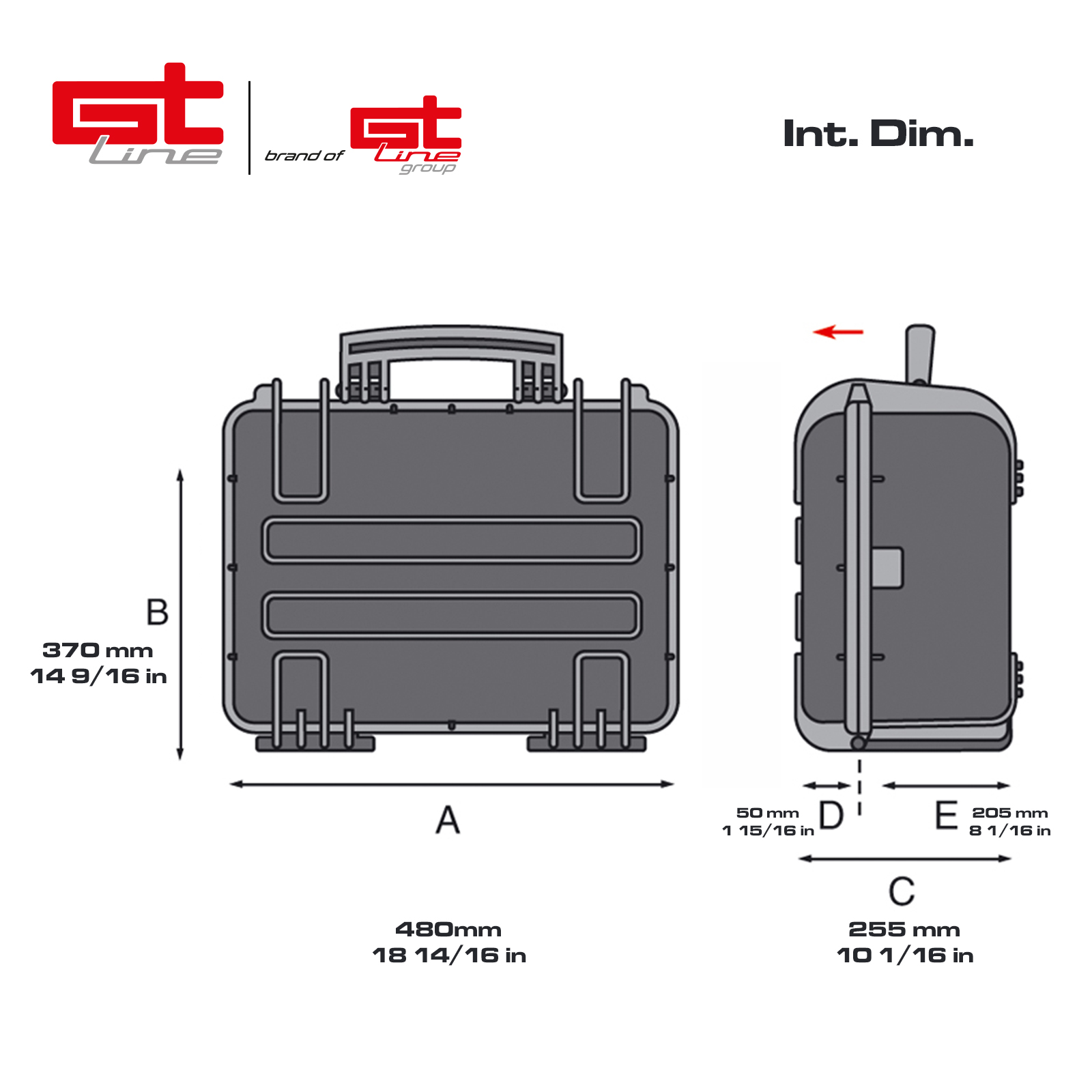 GT 48-25HL PEL professional water-resistant wheeled tool case