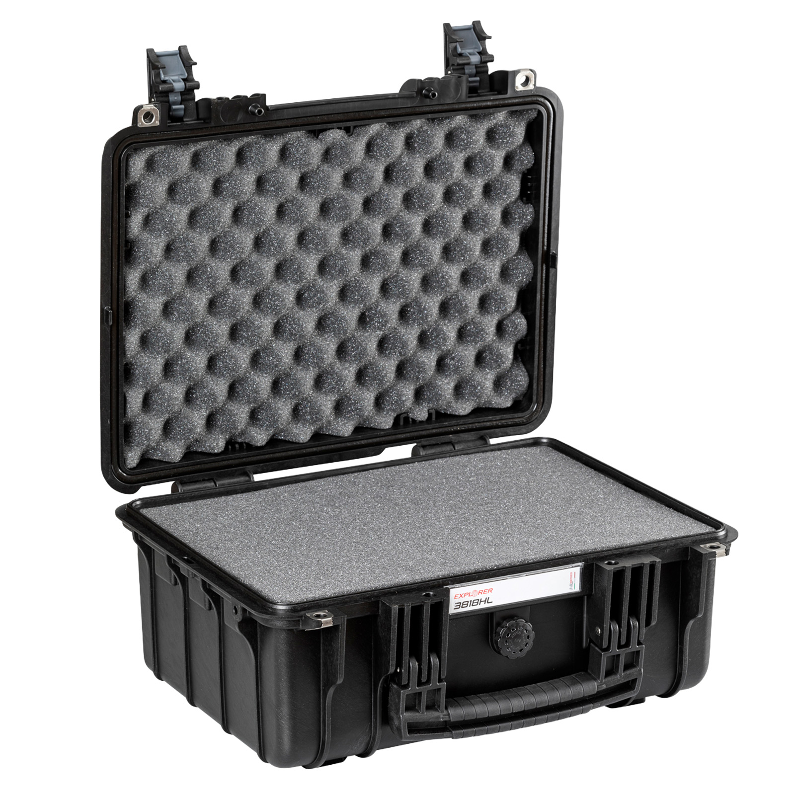 Explorer 3818HLB black heavenly light waterproof foam filled case